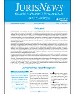 Jurisnews – Droit de la propriété intellectuelle et du numérique