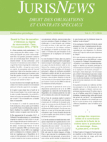 JurisNews – Droit des obligations & contrats spéciaux