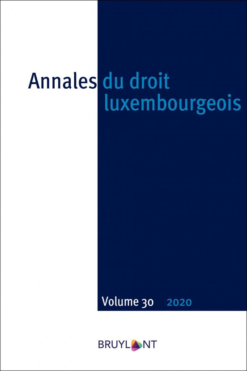 Annales du droit luxembourgeois – Volume 30