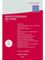 Droit et pratique de l'appel 2024/2025