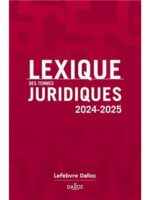Lexique des termes juridiques 2024-2025