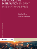 Les accords de distribution en droit international privé