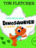 Wat mécht deen Dinosaurier an dengem Buch ?