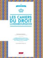 Cahier du droit luxembourgeois n°23 - Novembre 2014