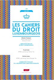 Cahier du droit luxembourgeois n°25 - Mai 2015