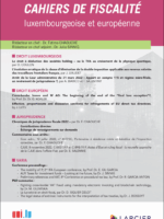 Cahiers de fiscalité luxembourgeoise et européenne - 2024/1