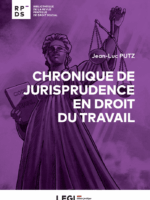 Chronique de jurisprudence en droit du travail