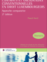 Contrats et obligations conventionnelles en droit luxembourgeois