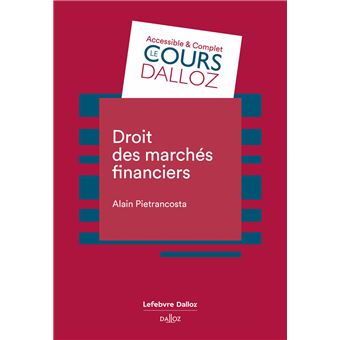 Droit des marchés financiers