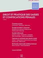Droit et pratique des saisies et confiscations pénales 2026-2027
