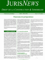 Jurisnews – Droit de la construction et immobilier
