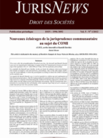 Jurisnews – Droit des sociétés