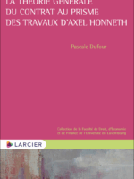 La théorie générale du contrat au prisme des travaux d'Axel Honneth