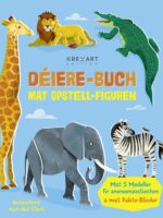 Déiere-Buch mat Opstell-Figuren